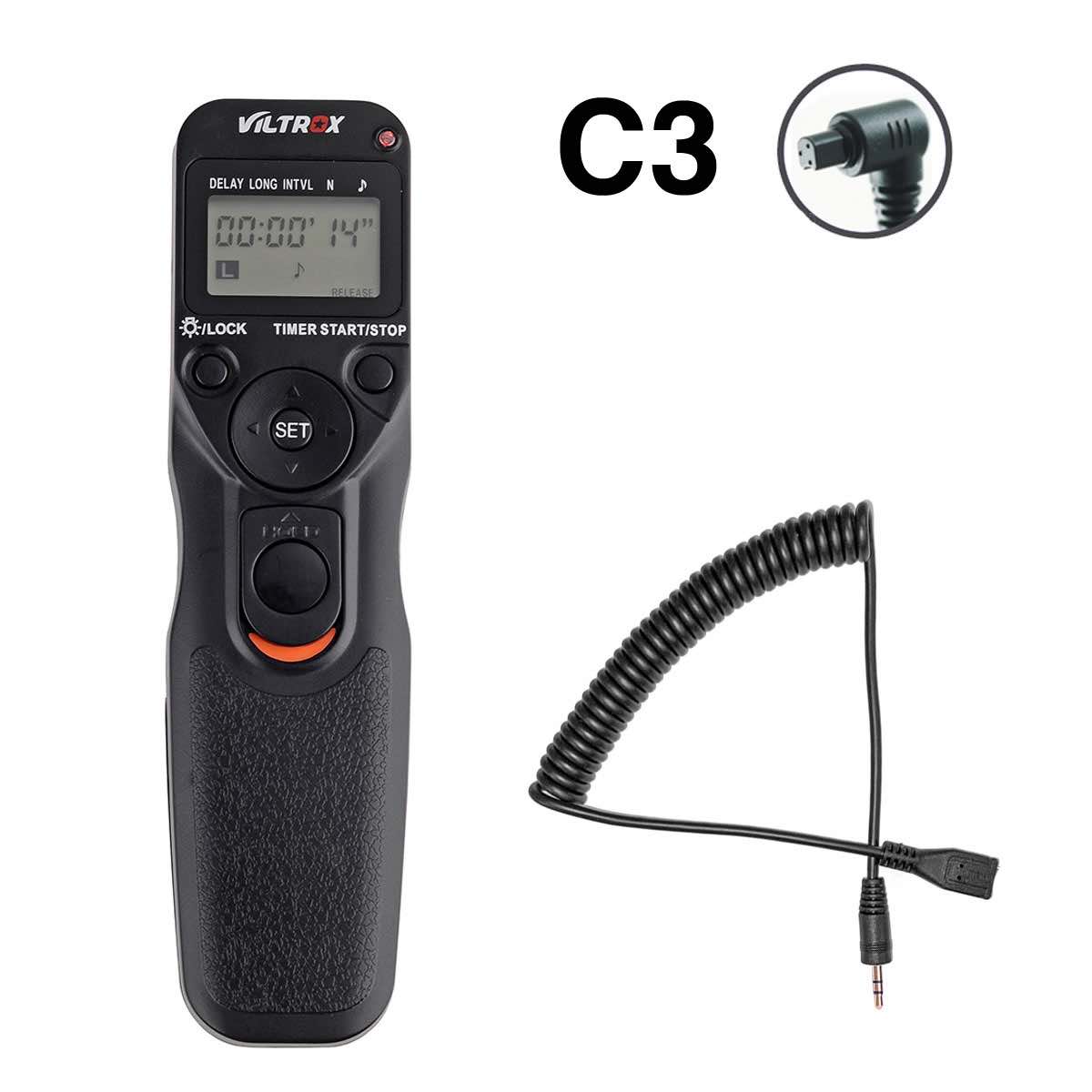 Timer JY-MC C3 Intervallauslöser für Canon R5, 6D II, 7D II, 5D III, 5D IV, 5Ds, 50D, 1D MK I-IV u.a.