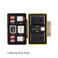 JJC BC-3UN1 SD und Akku Safe Transport Box für die Reise.