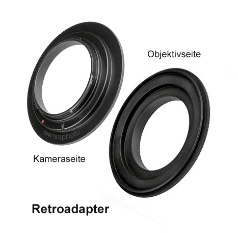 Umkehrring - Retroadapter für Olympus DSLR Kameras