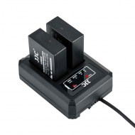 USB Doppel Akku Ladegerät digital für Akku Fujifilm NP-W126 Akku